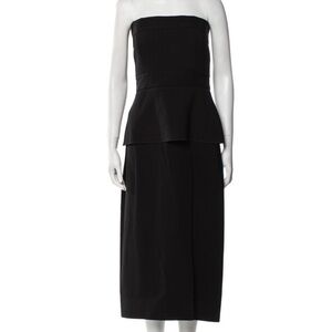 Dion Lee Black Strapless Midi Dress